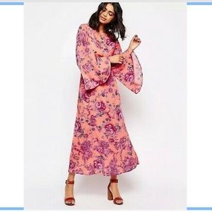 Free people long sleeve Maxi dress